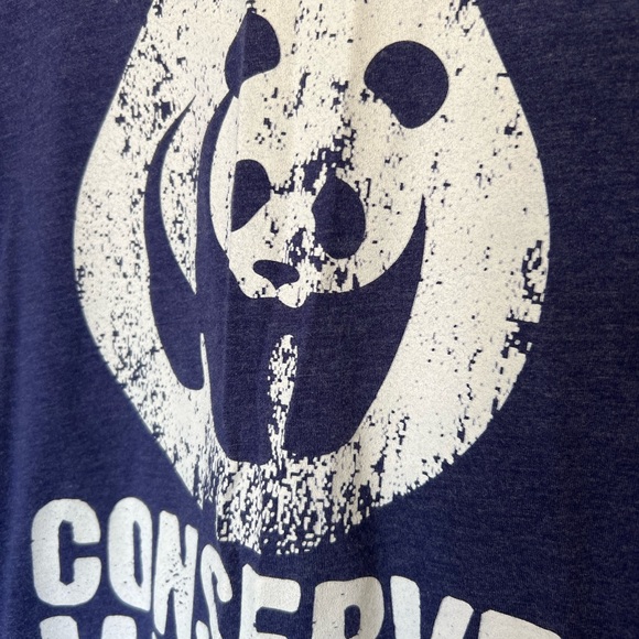 Vintage WWF Blue Conserve Water Graphic T-Shirt - Picture 3 of 4